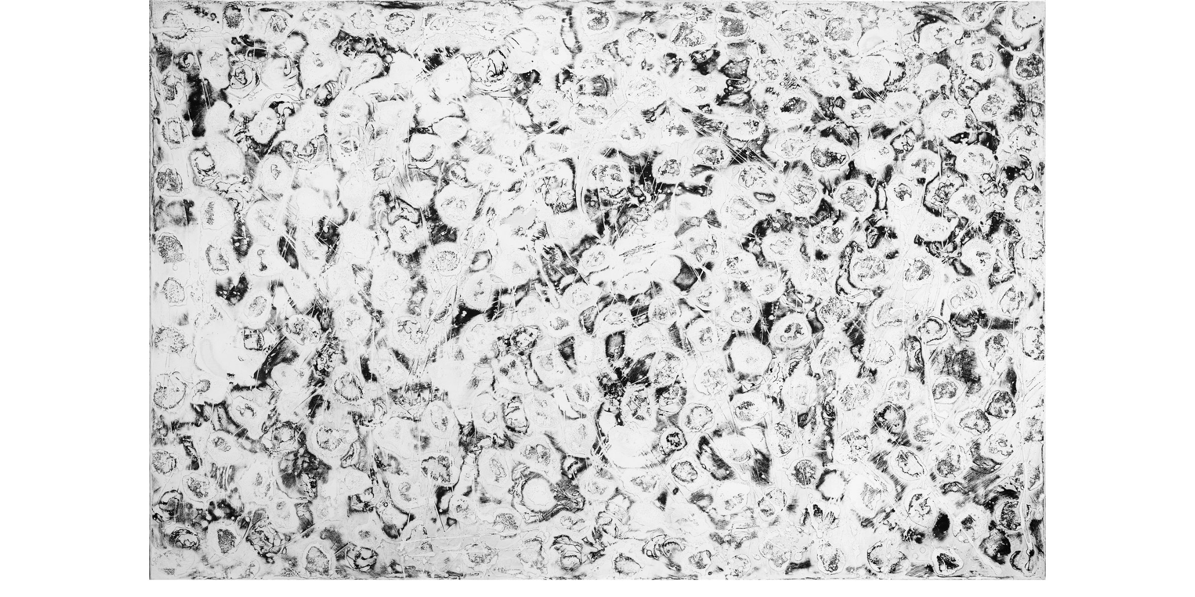 Black and white abstract painting